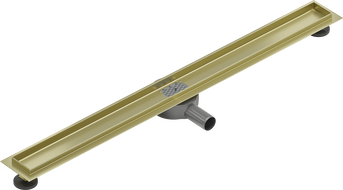 Mexen Flat 360° linijinio nutekėjimo korpusas, besisukantis, 100 cm, šlifuotas auksinis - 1A40100