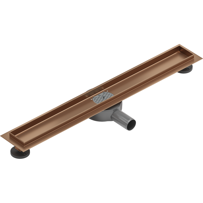 Mexen Flat 360° korpus pasroviui nutekėti laužtu 50 cm, šlifuota varis - 1C40050