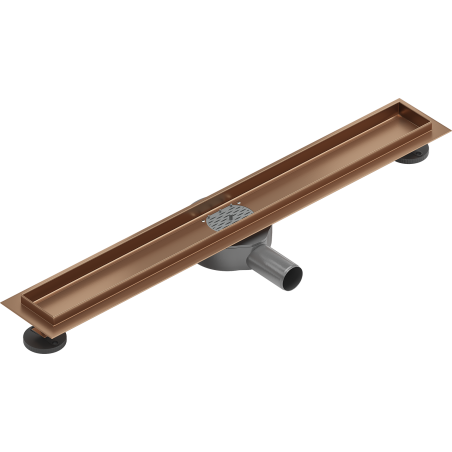 Mexen Flat 360° rotacinis linijinio nutekėjimo korpusas 60 cm, šlifuota varinė - 1C40060