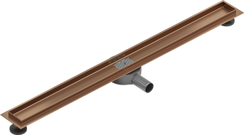 Mexen Flat 360° linijinio nutekėjimo korpusas, pasukamas, 100 cm, šepečiu valytas varis - 1C40100