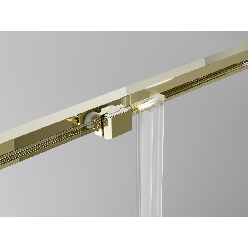 Mexen Exo-3S 3 sienų slankiojančios dušo kabinos 150 x 75 cm, permatomos, auksinės - 8152-150-075-50-00-3S