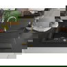 Mexen Cesar vienguba granitinė plautuvė su džiovykle 775 x 470 mm, Juoda, sifonas Auksinė - 6514771010-77-G