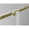 Mexen Exo-3S trijų sienelių stumdomas dušo kabinas 140 x 90 cm, permatomas, auksinis - 8152-140-090-50-00-3S