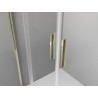 Mexen Exo-S Duo 3S 3 sienų stumdomas dušo kabinas, 130 x 100 cm, skaidrus, auksinis - 8152-130-100-50-00-3S