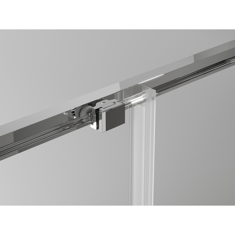 Mexen Exo-S 3S 3-stiklinė stumdomoji dušo kabina 120 x 75 cm, skaidri, chromuota - 8151-120-075-01-00-3S