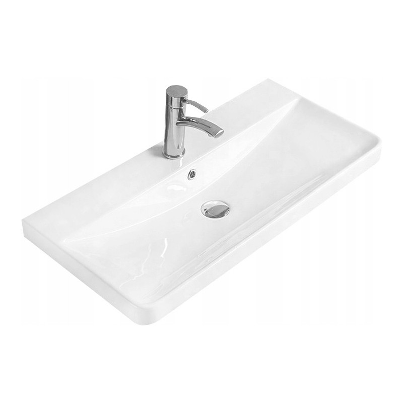 Mexen Dagna įleidžiamas į stalviršį praustuvas 81 x 39 cm, baltas - 21998000