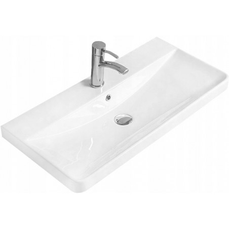 Mexen Dagna įleidžiamas į stalviršį praustuvas 81 x 39 cm, baltas - 21998000