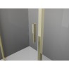 Mexen Exo-3S trijų sienų stumdomas dušo kabinas 140 x 80 cm, skaidrus, auksinis - 8151-140-080-50-00-3S