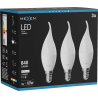 Mexen Nova 3x LED lemputė liepsnelė E14, C37, 8W, Neutrali - 4000K, 840 lm - L106-E14-0840-01x03