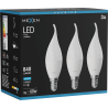 Mexen Nova 3x LED lemputė liepsnelė E14, C37, 8W, Šalta - 6500K, 840 lm - L106-E14-0865-01x03