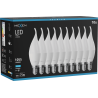 Mexen Nova 10x LED lemputė liepsnelė E14, C37, 10W, Šalta - 6500K, 1055 lm - L106-E14-1065-01x10