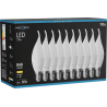 Mexen Nova 10x LED lemputė liepsnelė E14, C37, 8W, Šilta - 3000K, 840 lm - L106-E14-0830-01x10