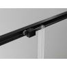Mexen Exo-3S dušo kabina 3 sienų, slankiojama 160 x 80 cm, skaidri, juoda - 8152-160-080-70-00-3S