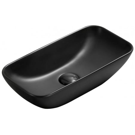 Mexen Klara stalviršinis praustuvas 46 x 23 cm, juodas matinis - 21564685