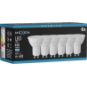 Mexen Nova 6x LED lemputė GU10, 6W, Šalta - 6500K, 630 lm - L107-GU10-0665-01x06