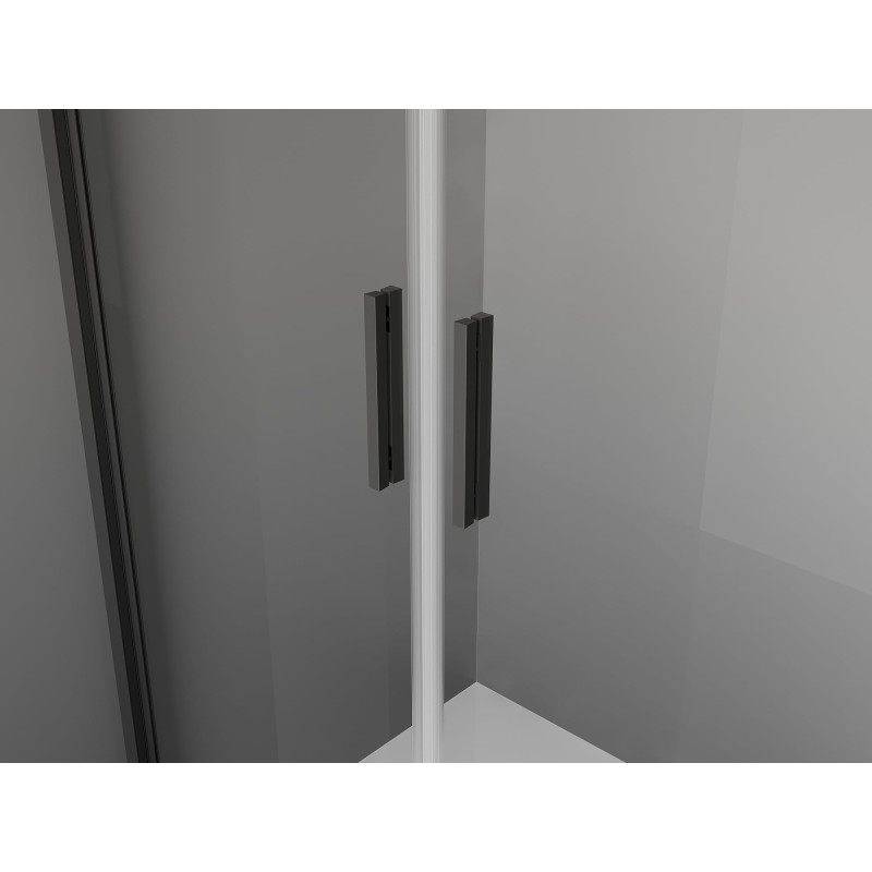 Mexen Exo-3S dušo kabina 3 sienos atveriama 80 x 90 cm, permatoma, juoda - 8182-080-090-70-00-3S