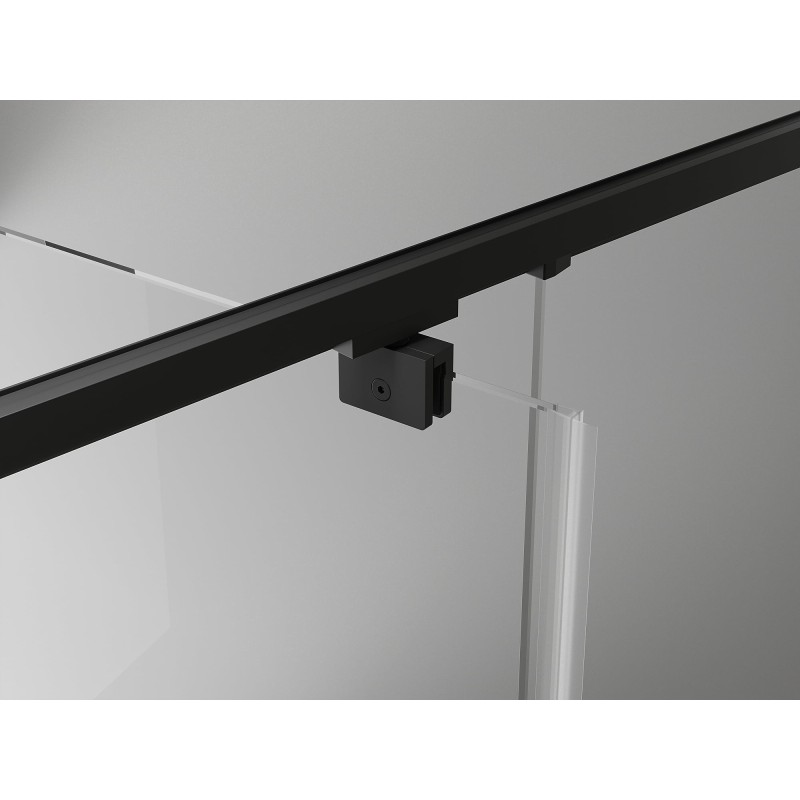 Mexen Exo-3S 3 sienų atveriamos dušo kabinos, 120 x 95 cm, permatoma, juoda - 8182-120-095-70-00-3S