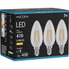 Mexen Vintis 3x LED siūlelio lemputė E14, C35, 4W, Šilta - 2700K, 470 lm, skaidri - L154-E14-0427-00x03