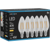 Mexen Vintis 6x LED siūlelio lemputė E14, C35, 4W, Šilta - 2700K, 470 lm, skaidri - L154-E14-0427-00x06