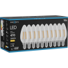 Mexen Vintis 10x LED gijų lemputė E14, C35, 4W, Šilta - 2700K, 470 lm, skaidrus - L154-E14-0427-00x10