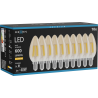 Mexen Vintis 10x LED kaitinimo gija E14, C35, 6W, Šilta - 2200K, 600 lm, gintarinė - L154-E14-0622-50x10