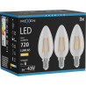 Mexen Vintis 3x LED siūlelio lemputė E14, C35, 6W, Šilta - 2700K, 720 lm, skaidri - L154-E14-0627-00x03