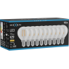 Mexen Vintis 10x LED filamentinė lemputė E14, G45, 4W, šilta - 2700K, 470 lm, skaidri - L156-E14-0427-00x10