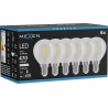 Mexen Vintis 6x LED filamento lemputė E14, G45, 4W, Neutralus - 4000K, 470 lm, skaidri - L156-E14-0427-00x06