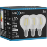 Mexen Vintis 3x LED gijų lemputė E14, G45, 6W, Neutrali - 4000K, 720 lm, skaidri - L156-E14-0640-00x03