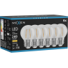Mexen Vintis 6x LED kaitrinė E27, G45, 2W, Šilta - 2700K, 240 lm, skaidri - L156-E27-0227-00x06