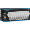 Mexen Vintis 10x LED siūlelio lemputė E27, G45, 2W, Šilta - 2700K, 240 lm, skaidri - L156-E27-0227-00x10