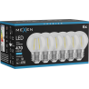 Mexen Vintis 6x LED filamentinė lemputė E27, G45, 4W, Šalta - 6500K, 470 lm, skaidri - L156-E27-0465-00x06
