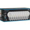 Mexen Vintis 10x LED kaitinamoji siūlelis lemputė E27, G45, 4W, Šalta - 6500K, 470 lm, skaidri - L156-E27-0465-00x10