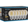 Mexen Vintis 6x LED kaitrų gijų lemputė E27, G45, 6W, Šilta - 2200K, 600 lm, gintarinė - L156-E27-0622-50x06