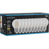 Mexen Vintis 10x LED gijų lemputė E27, G45, 6W, Šilta - 2700K, 720 lm, skaidri - L156-E27-0627-00x10