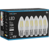 Mexen Vintis 6x Filamento LED lemputė E27, C35, 6W, Neutrali - 4000K, 720 lm, skaidri - L154-E27-0640-00x06