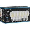 Mexen Vintis 6x LED siūlo lemputė E27, A60, 6W, Šaltai balta - 6500K, 720 lm, skaidri - L150-E27-0665-00x06