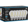 Mexen Vintis 6x LED filamentinė lemputė E27, A60, 8W, Šalta - 6500K, 1055 lm, skaidri - L150-E27-0865-00x06
