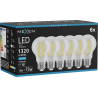 Mexen Vintis 6x LED gijų lemputė E27, A60, 10W, šalta - 6500K, 1320 lm, permatoma - L150-E27-1065-00x06