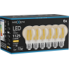 Mexen Vintis 6x LED kaitrinė lemputė E27, A60, 12W, Šilta - 2700K, 1125 lm, gintarinė - L150-E27-1227-50x06