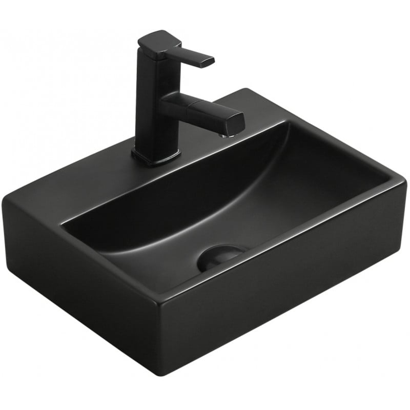 Mexen Mini stalviršio praustuvas 40 x 30 cm, Juodas matinis - 21094085