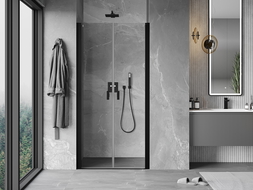 Mexen Mist varstomos dušo durys 110 cm, skaidrios, juodos - 8A7-110-000-70-00