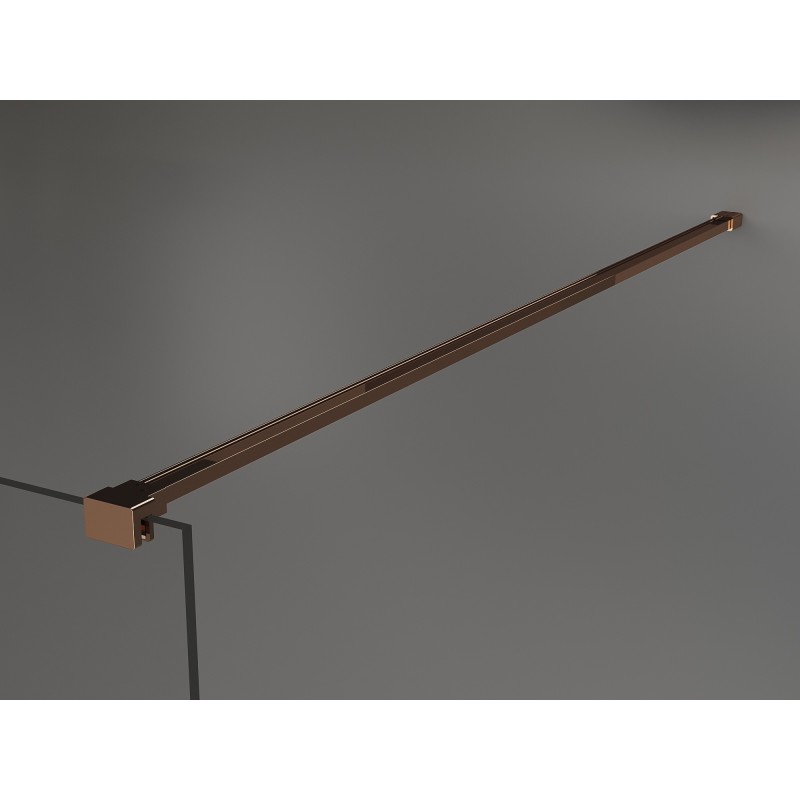 Mexen Kioto dušo sienelė Walk-in 70 x 200 cm, grafitas 8 mm, šlifuotas nikelis - 800-070-101-97-40