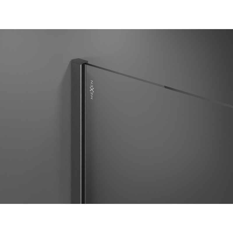 Mexen Kioto dušo sienelė Walk-in 70 x 200 cm, grafitas 8 mm, šlifuotas nikelis - 800-070-101-97-40