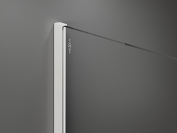 Mexen Kioto dušo sienelė Walk-in 70 x 200 cm, grafitas 8 mm, šlifuotas nikelis - 800-070-101-97-40