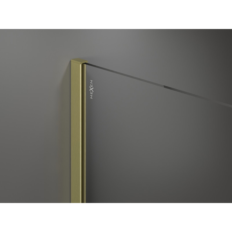 Mexen Kioto dušo pertvara Walk-in 150 x 200 cm, balta ombre 8 mm, auksinė šlifuota - 800-150-101-55-86