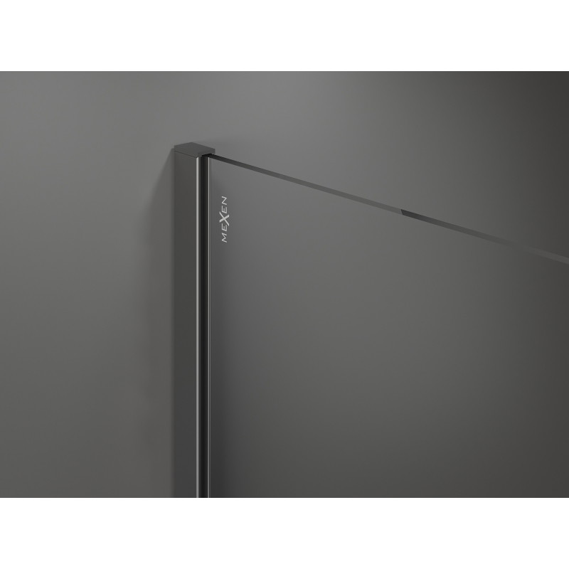 Mexen Kioto dušo sienelė Walk-in 80 x 200 cm, ombre balta 8 mm, gun metal - 800-080-101-95-86