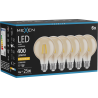 Mexen Vintis 6x LED gijų lemputė E27, G80, 4W, Šilta - 2200K, 400 lm, gintaro spalva - L155-E27-0422-50x06