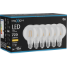 Mexen Vintis 6x LED siūlelių lemputė E27, G80, 6W, Šilta - 2700K, 720 lm, skaidri - L155-E27-0627-00x06