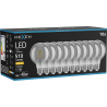 Mexen Vintis 10x Lemputė LED E27, G80, 6W, Šilta - 2700K, 510 lm, dūminė - L155-E27-0627-70x10